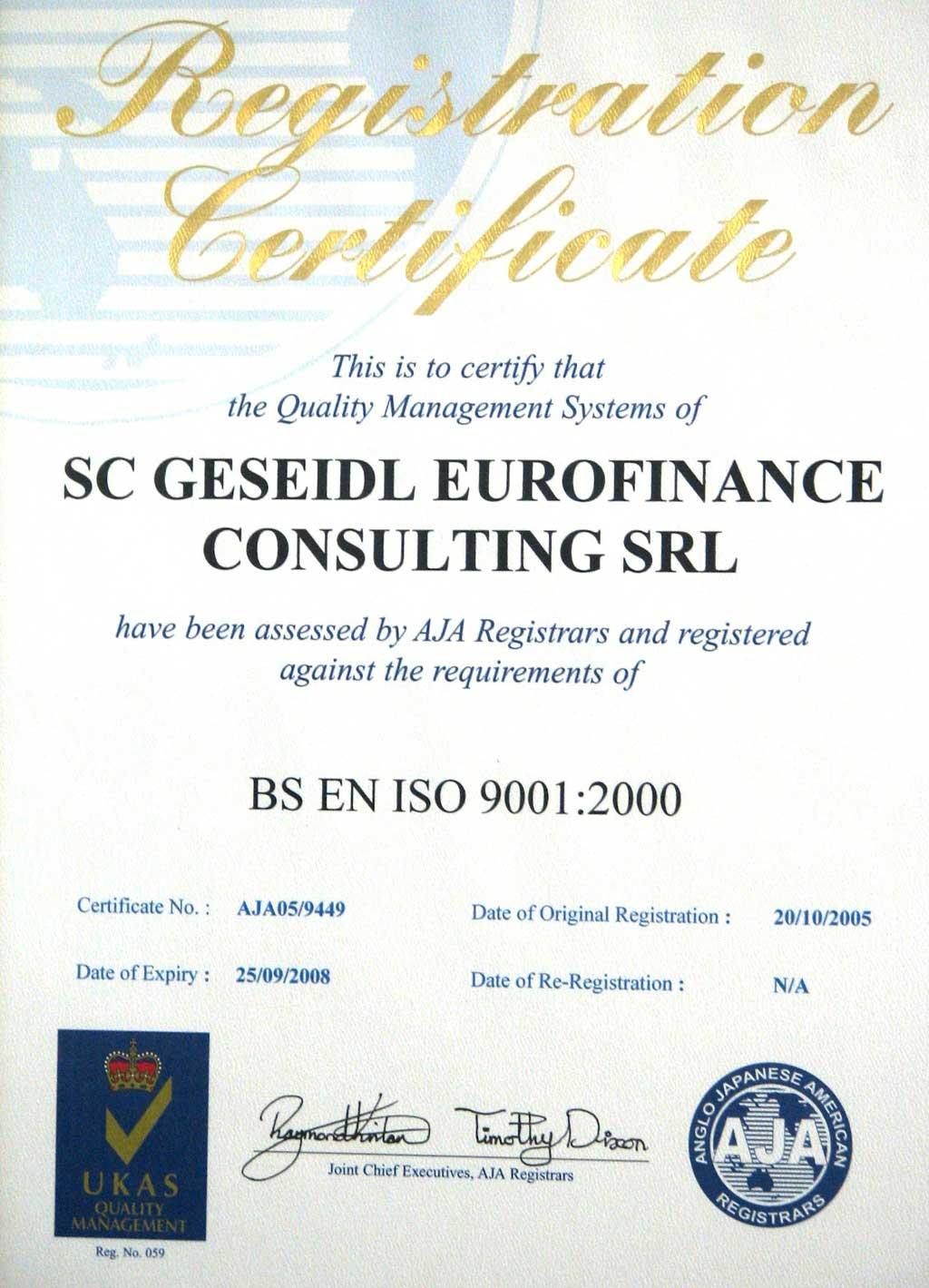 geseidl certificat