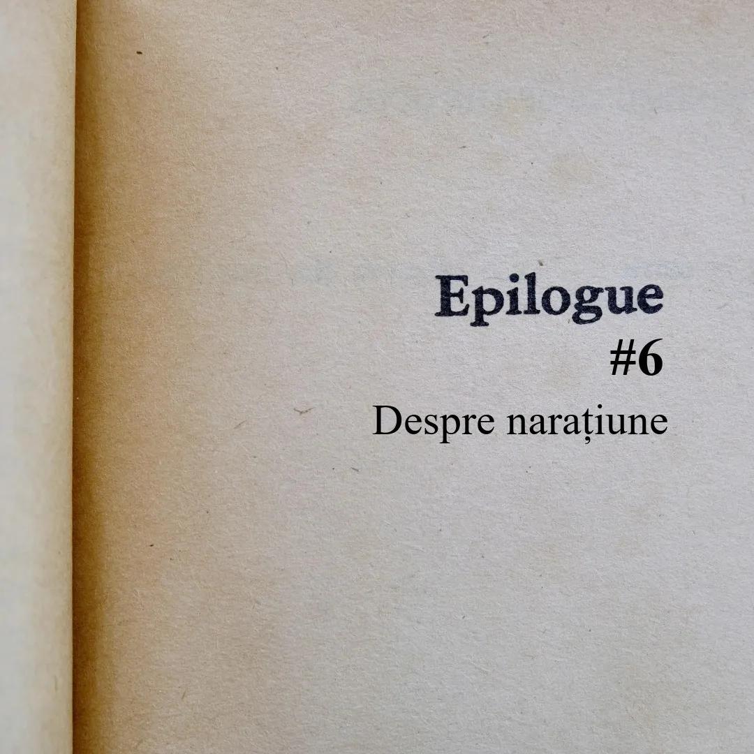 Epilogue #6. About Narrative