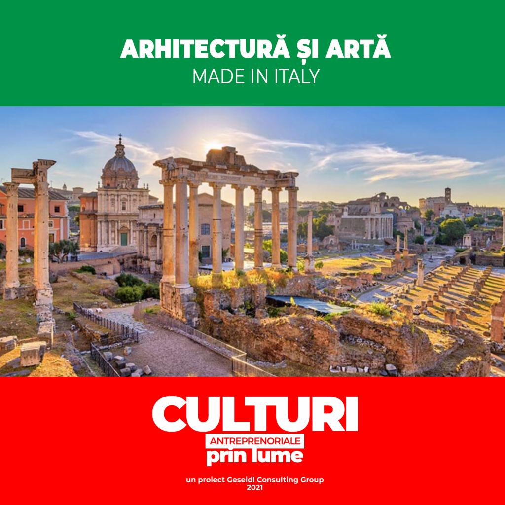 Arhitectură și artă, în afaceri. Made in Italy