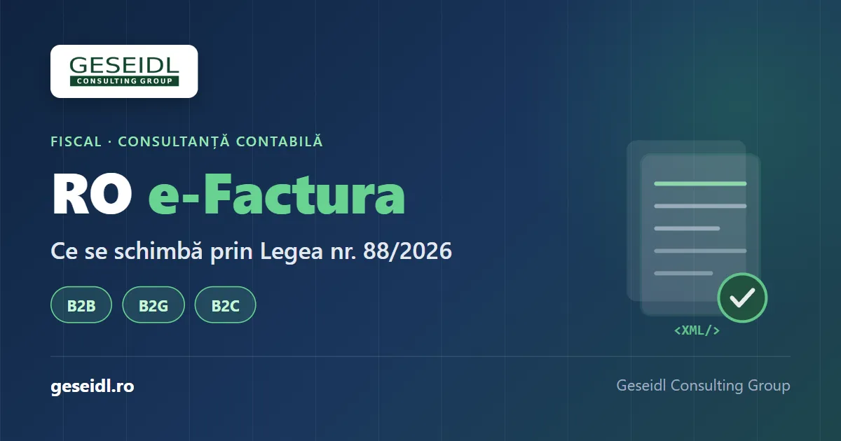 Facturarea electronică RO e-Factura: ce trebuie să știi după Legea nr. 88/2026